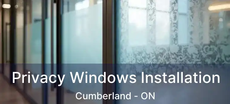  Privacy Windows Installation Cumberland - ON