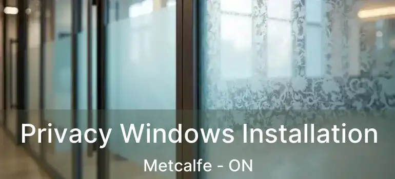  Privacy Windows Installation Metcalfe - ON