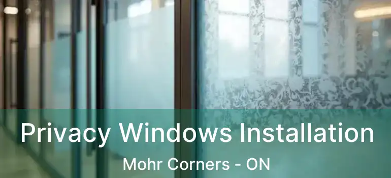  Privacy Windows Installation Mohr Corners - ON