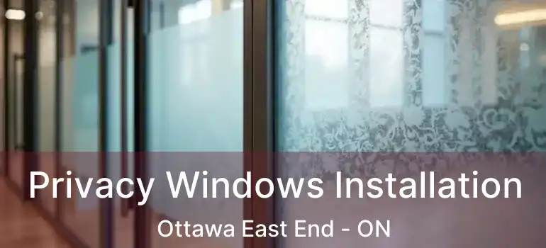  Privacy Windows Installation Ottawa East End - ON