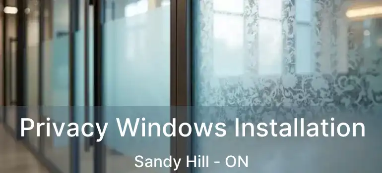  Privacy Windows Installation Sandy Hill - ON