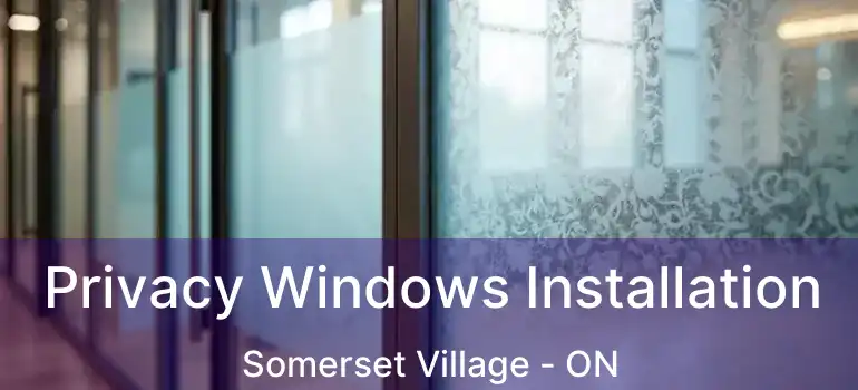  Privacy Windows Installation Somerset Village - ON