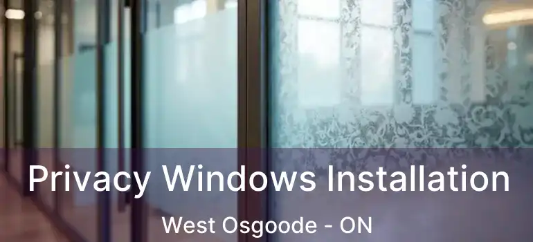  Privacy Windows Installation West Osgoode - ON