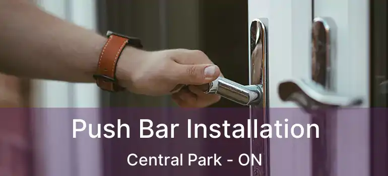  Push Bar Installation Central Park - ON