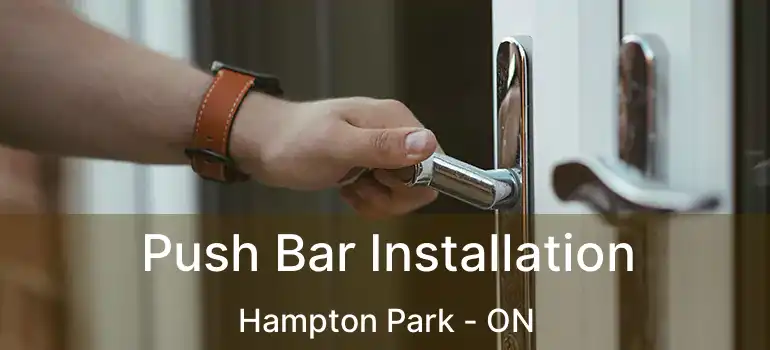  Push Bar Installation Hampton Park - ON