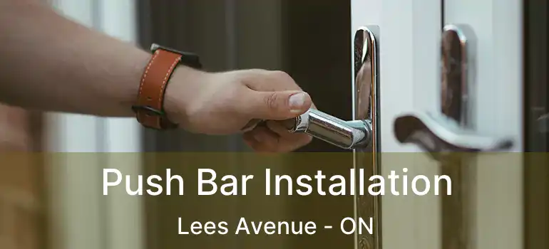  Push Bar Installation Lees Avenue - ON