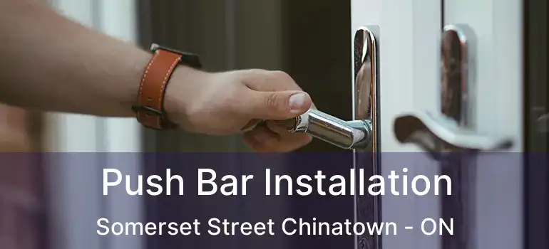  Push Bar Installation Somerset Street Chinatown - ON