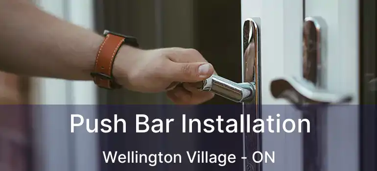  Push Bar Installation Wellington Village - ON