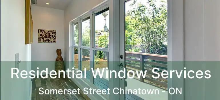  Residential Window Services Somerset Street Chinatown - ON