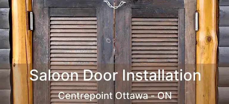  Saloon Door Installation Centrepoint Ottawa - ON