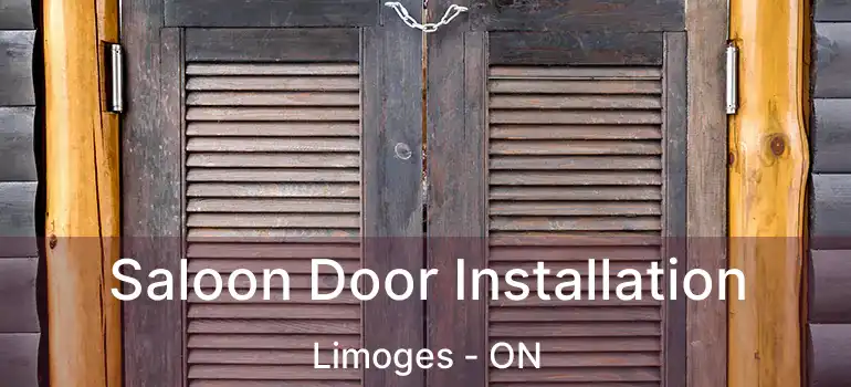  Saloon Door Installation Limoges - ON