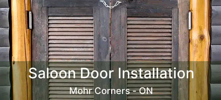  Saloon Door Installation Mohr Corners - ON