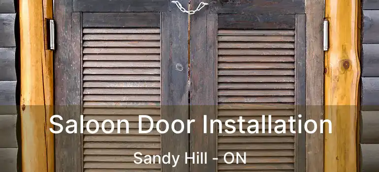  Saloon Door Installation Sandy Hill - ON