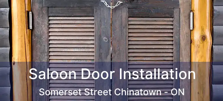  Saloon Door Installation Somerset Street Chinatown - ON