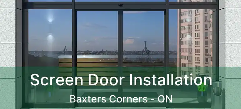  Screen Door Installation Baxters Corners - ON