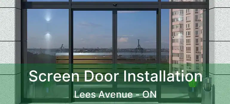  Screen Door Installation Lees Avenue - ON