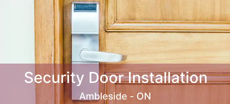  Security Door Installation Ambleside - ON