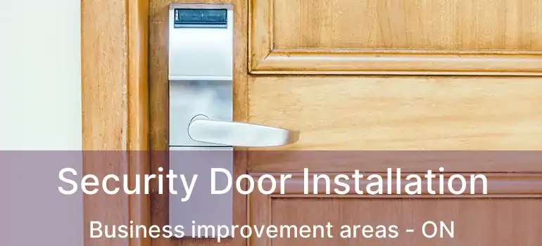  Security Door Installation Business improvement areas - ON