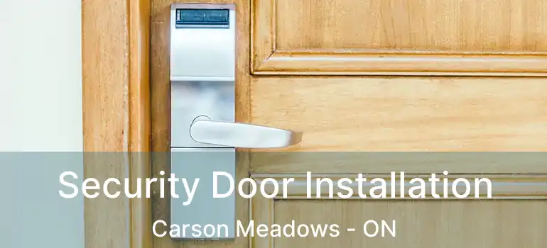  Security Door Installation Carson Meadows - ON