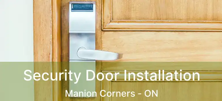  Security Door Installation Manion Corners - ON