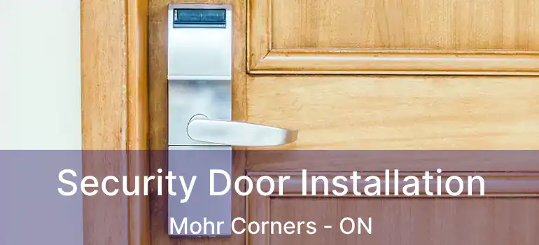  Security Door Installation Mohr Corners - ON