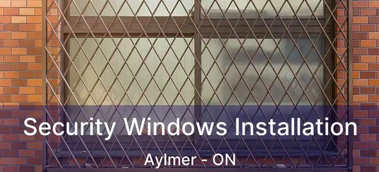  Security Windows Installation Aylmer - ON