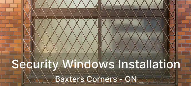  Security Windows Installation Baxters Corners - ON