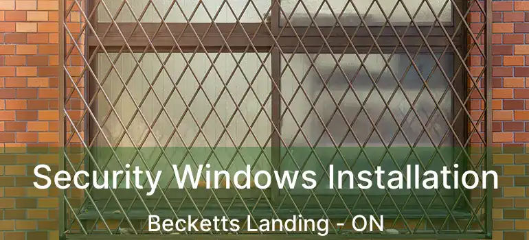  Security Windows Installation Becketts Landing - ON