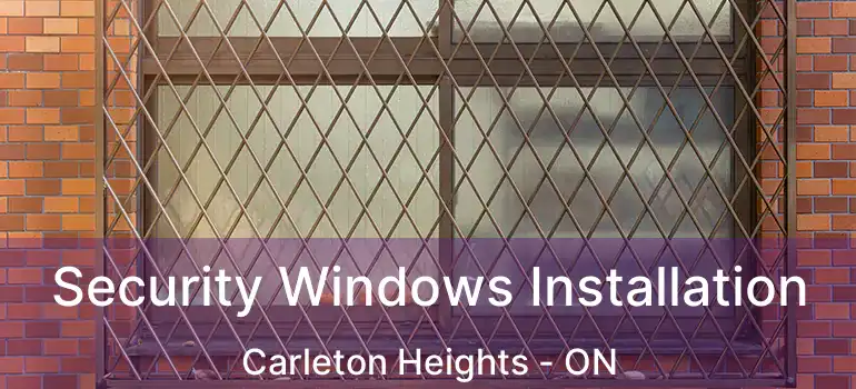  Security Windows Installation Carleton Heights - ON