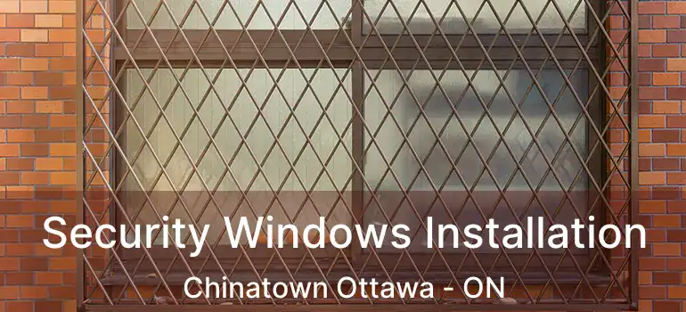  Security Windows Installation Chinatown Ottawa - ON