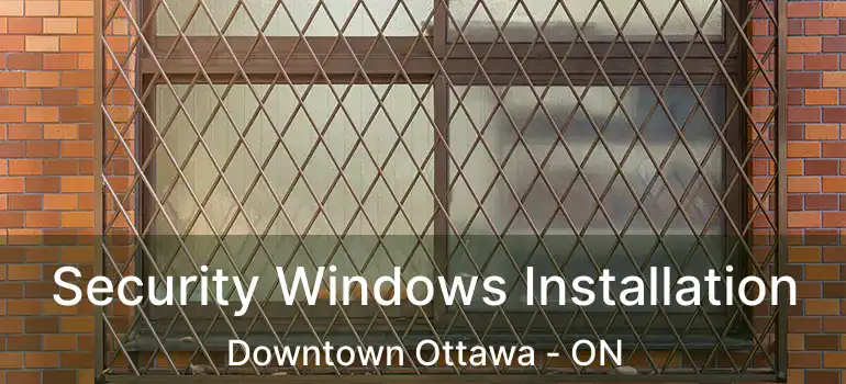  Security Windows Installation Downtown Ottawa - ON