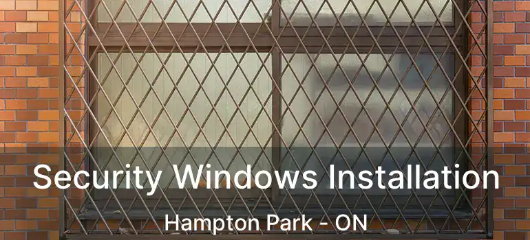  Security Windows Installation Hampton Park - ON