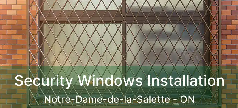  Security Windows Installation Notre-Dame-de-la-Salette - ON