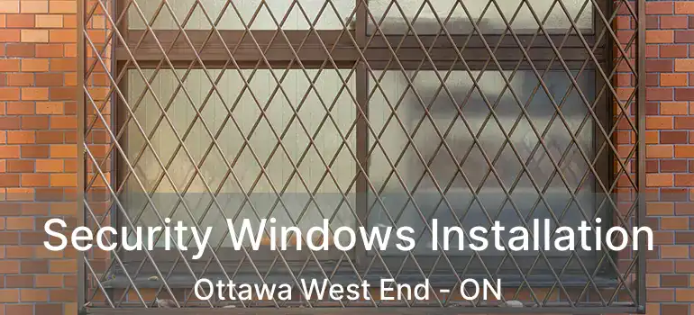  Security Windows Installation Ottawa West End - ON