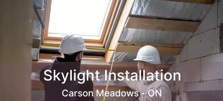  Skylight Installation Carson Meadows - ON