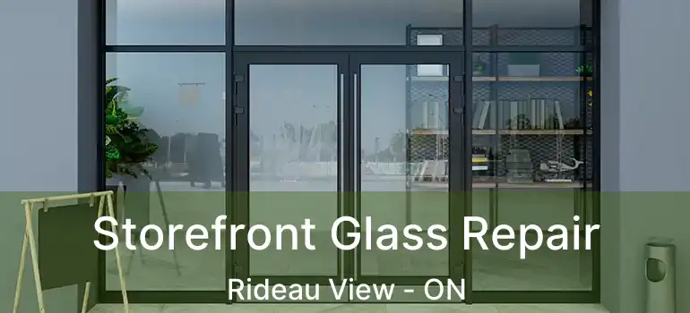  Storefront Glass Repair Rideau View - ON