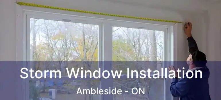  Storm Window Installation Ambleside - ON