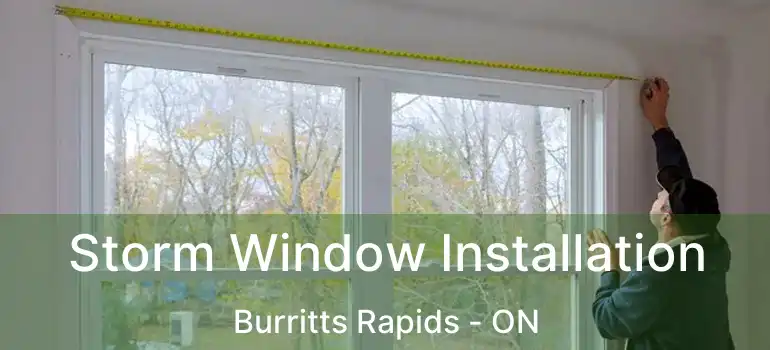  Storm Window Installation Burritts Rapids - ON