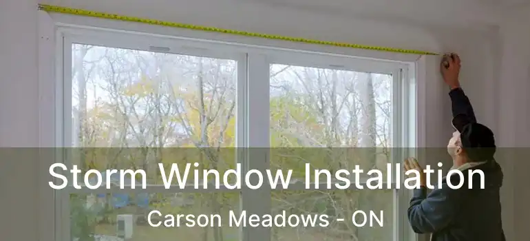  Storm Window Installation Carson Meadows - ON