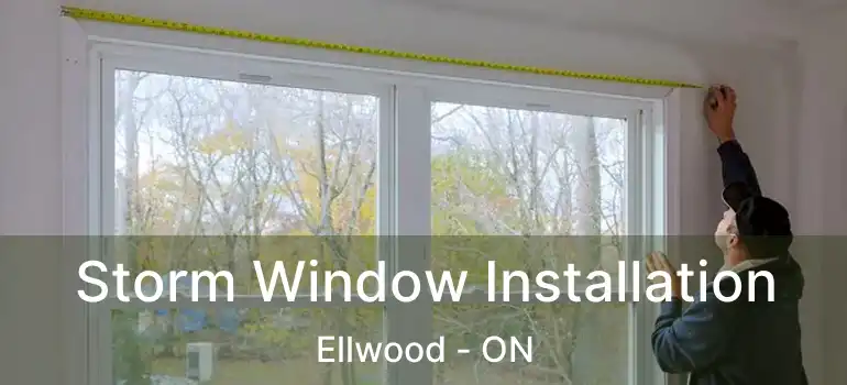  Storm Window Installation Ellwood - ON