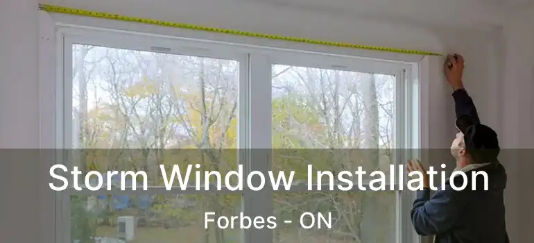  Storm Window Installation Forbes - ON