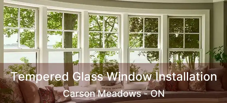  Tempered Glass Window Installation Carson Meadows - ON