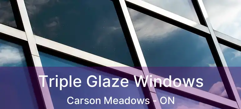  Triple Glaze Windows Carson Meadows - ON