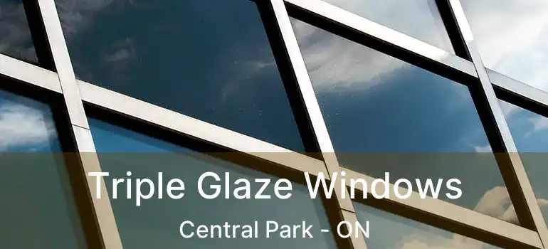  Triple Glaze Windows Central Park - ON