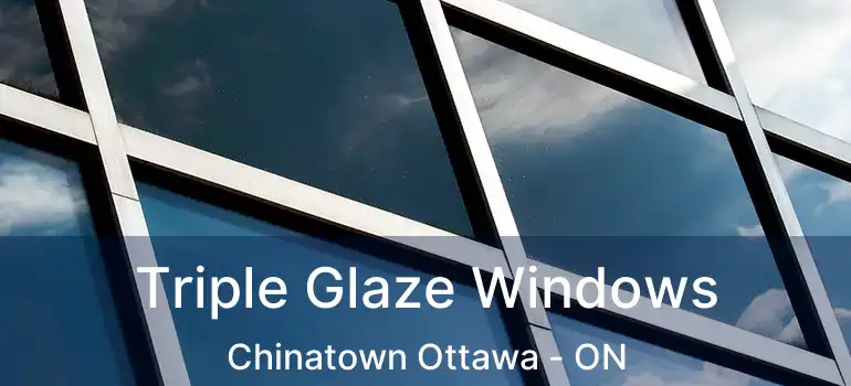  Triple Glaze Windows Chinatown Ottawa - ON