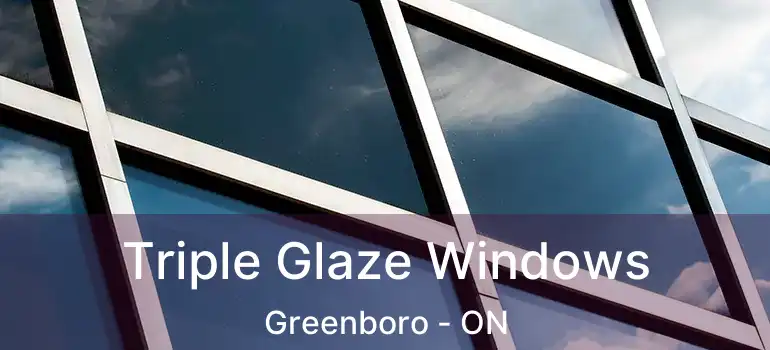  Triple Glaze Windows Greenboro - ON