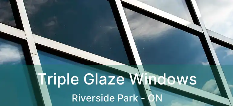  Triple Glaze Windows Riverside Park - ON