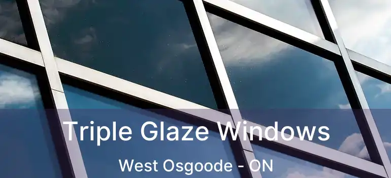  Triple Glaze Windows West Osgoode - ON