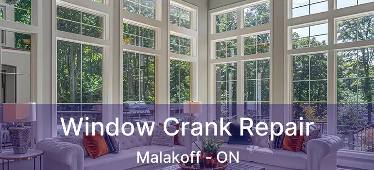  Window Crank Repair Malakoff - ON