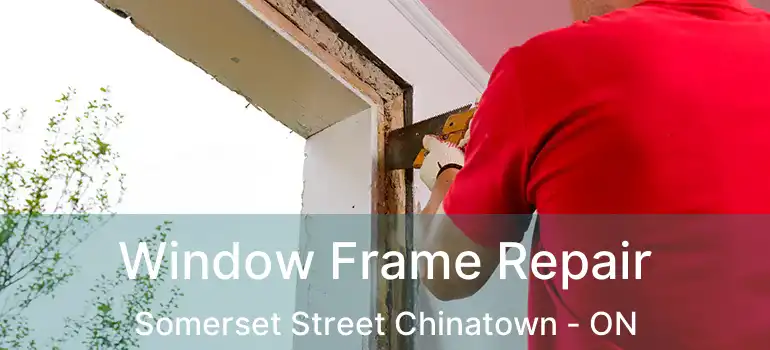  Window Frame Repair Somerset Street Chinatown - ON